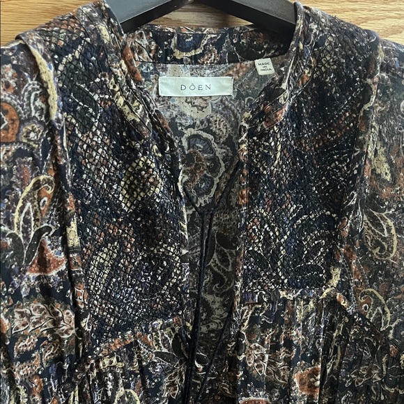 Doen// Paisley Cotton Dress - Picture 3 of 13